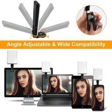 Load image into Gallery viewer, LED Mobile Phone Computer Fill-in Light Adjustable Portable LED Lamp Rechargeable Clip Fill Video Light For Live Selfie Meeting