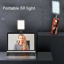 Load image into Gallery viewer, LED Mobile Phone Computer Fill-in Light Adjustable Portable LED Lamp Rechargeable Clip Fill Video Light For Live Selfie Meeting