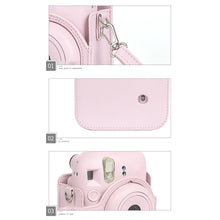Load image into Gallery viewer, For Instax Mini 12 Camera Case PU Leather Soft Protective Case Trave Bag for Fujifilm Film Camera Bag with Shoulder Strap
