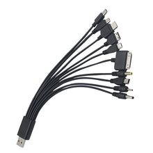 Load image into Gallery viewer, 1pcs 10 in 1 Micro USB multi Charger usb cables for mobile phones cord for KG90 Sony phone SAMSUNG Tablets