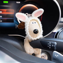 Load image into Gallery viewer, Car Suspension Decoration Plush Wiper Wye Shield Doll Cute Bowknot Cartoon Dog Car Decoration Auto Parts