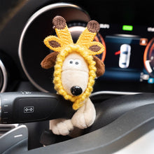 Load image into Gallery viewer, Car Suspension Decoration Plush Wiper Wye Shield Doll Cute Bowknot Cartoon Dog Car Decoration Auto Parts