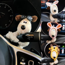 Load image into Gallery viewer, Car Suspension Decoration Plush Wiper Wye Shield Doll Cute Bowknot Cartoon Dog Car Decoration Auto Parts