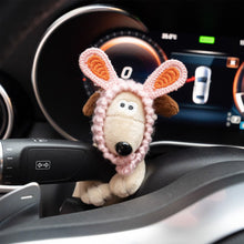 Load image into Gallery viewer, Car Suspension Decoration Plush Wiper Wye Shield Doll Cute Bowknot Cartoon Dog Car Decoration Auto Parts
