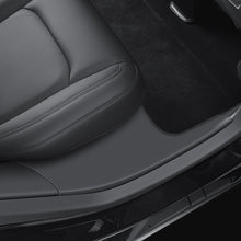 Load image into Gallery viewer, 2Pcs Rear Door Sill Protector Scuff Plate Cover Door Inner Sill Cover ABS Decal Sticker For Tesla Model Y 2021 2022