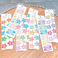 Load image into Gallery viewer, 10pcs/set Cute Colorful Star Shape Hair Clips for Girls Children Lovely Star Hairpins Kids BB Pins Barrettes Hair Accessories