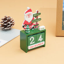 Load image into Gallery viewer, 1Pc Christmas Decorations Wooden Countdown Calendar Ornament Gift Party Supplies Window Table Home Decor Santa Claus Snowman Elk