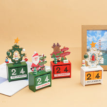 Load image into Gallery viewer, 1Pc Christmas Decorations Wooden Countdown Calendar Ornament Gift Party Supplies Window Table Home Decor Santa Claus Snowman Elk