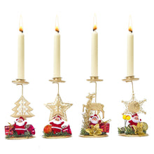 Load image into Gallery viewer, 1Pc Christmas Wrought Iron Candle Holder Decoration Ornaments Luxury Metal Candle Christmas Decoration For Home Decor