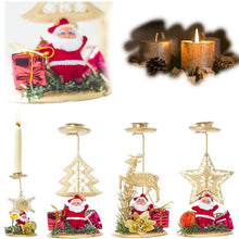 Load image into Gallery viewer, 1Pc Christmas Wrought Iron Candle Holder Decoration Ornaments Luxury Metal Candle Christmas Decoration For Home Decor