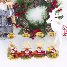 Load image into Gallery viewer, 1Pc Christmas Wrought Iron Candle Holder Decoration Ornaments Luxury Metal Candle Christmas Decoration For Home Decor