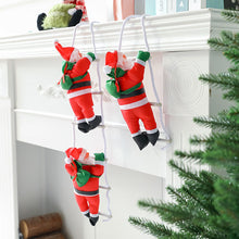 Load image into Gallery viewer, 1Pc Santa Claus Climbing Ladder Ornaments Xmas Tree Santa Claus Climbing Ladder Rope Hanging Pendant Merry Christmas Decoration