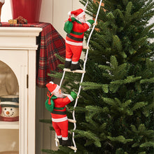 Load image into Gallery viewer, 1Pc Santa Claus Climbing Ladder Ornaments Xmas Tree Santa Claus Climbing Ladder Rope Hanging Pendant Merry Christmas Decoration