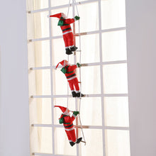 Load image into Gallery viewer, 1Pc Santa Claus Climbing Ladder Ornaments Xmas Tree Santa Claus Climbing Ladder Rope Hanging Pendant Merry Christmas Decoration