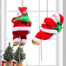 Load image into Gallery viewer, 1Pc Electric Climbing Ladder Santa Claus Santa Claus Climbing on Ladder Santa Claus Climbing Ornament Tree Party Home Decoration