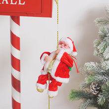 Load image into Gallery viewer, 1Pc Electric Climbing Ladder Santa Claus Santa Claus Climbing on Ladder Santa Claus Climbing Ornament Tree Party Home Decoration