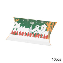 Load image into Gallery viewer, 10Pcs Christmas Candy Pillow Shape Box Handmade Biscuit Santa Claus Packaging Boxes Party Supplies