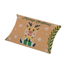 Load image into Gallery viewer, 10Pcs Christmas Candy Pillow Shape Box Handmade Biscuit Santa Claus Packaging Boxes Party Supplies