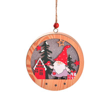 Load image into Gallery viewer, 1Pc Christmas LED Luminous Wooden Snowman Christmas Tree Ornament Hanging Pendant Night Light Ornaments Glowing Small Pendant