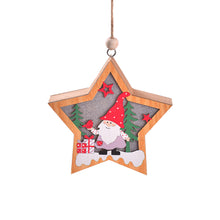 Load image into Gallery viewer, 1Pc Christmas LED Luminous Wooden Snowman Christmas Tree Ornament Hanging Pendant Night Light Ornaments Glowing Small Pendant