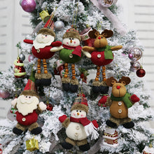 Load image into Gallery viewer, 1Pc Merry Christmas Ornaments Plush Doll Santa Claus Snowman Christmas Tree Pendant Doll Hang Decoration for Home Noel Natal Happy New Year