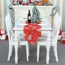 Load image into Gallery viewer, 1Pc Christmas Tablecloth Snowflake Runner For Rustic Kitchen Decorations Rustic Kitchen Table Decorations Winter