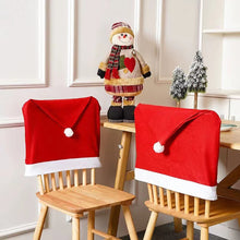 Load image into Gallery viewer, 1Pc Christmas Santa Claus Hat Chair Cover Christmas Decoration Table New Year Ornament for Home Navidad Noel Xmas Gift