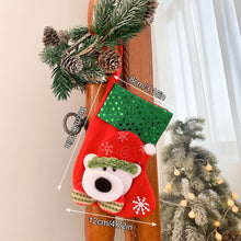 Load image into Gallery viewer, 1Pc New Year Christmas Stockings Socks with Snowman Santa Elk Bear Printing Xmas Candy Gift Bag Fireplace Xmas Tree Decoration