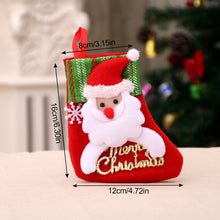 Load image into Gallery viewer, 1Pc New Year Christmas Stockings Socks with Snowman Santa Elk Bear Printing Xmas Candy Gift Bag Fireplace Xmas Tree Decoration