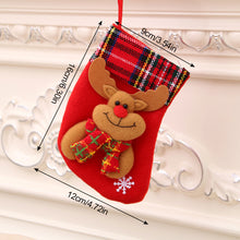 Load image into Gallery viewer, 1Pc New Year Christmas Stockings Socks with Snowman Santa Elk Bear Printing Xmas Candy Gift Bag Fireplace Xmas Tree Decoration