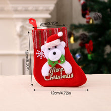 Load image into Gallery viewer, 1Pc New Year Christmas Stockings Socks with Snowman Santa Elk Bear Printing Xmas Candy Gift Bag Fireplace Xmas Tree Decoration