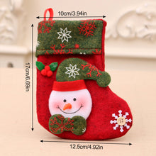 Load image into Gallery viewer, 1Pc New Year Christmas Stockings Socks with Snowman Santa Elk Bear Printing Xmas Candy Gift Bag Fireplace Xmas Tree Decoration