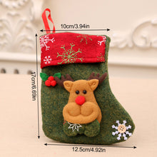 Load image into Gallery viewer, 1Pc New Year Christmas Stockings Socks with Snowman Santa Elk Bear Printing Xmas Candy Gift Bag Fireplace Xmas Tree Decoration