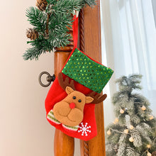 Load image into Gallery viewer, 1Pc New Year Christmas Stockings Socks with Snowman Santa Elk Bear Printing Xmas Candy Gift Bag Fireplace Xmas Tree Decoration