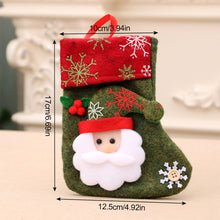 Load image into Gallery viewer, 1Pc New Year Christmas Stockings Socks with Snowman Santa Elk Bear Printing Xmas Candy Gift Bag Fireplace Xmas Tree Decoration