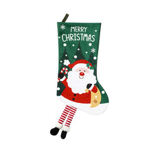 Load image into Gallery viewer, 1Pc New Year Christmas Stockings Socks with Snowman Santa Elk Printing Xmas Candy Gift Bag Fireplace Xmas Tree Decoration