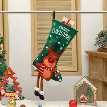 Load image into Gallery viewer, 1Pc New Year Christmas Stockings Socks with Snowman Santa Elk Printing Xmas Candy Gift Bag Fireplace Xmas Tree Decoration
