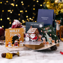 Load image into Gallery viewer, Christmas Three-dimensional Greeting Card Decorations Message Card Ornament Greeting Card Decor for Home Xmas New Year Gift Party