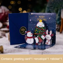 Load image into Gallery viewer, Christmas Three-dimensional Greeting Card Decorations Message Card Ornament Greeting Card Decor for Home Xmas New Year Gift Party