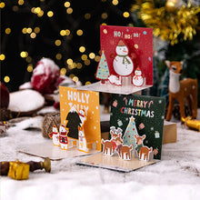 Load image into Gallery viewer, Christmas Three-dimensional Greeting Card Decorations Message Card Ornament Greeting Card Decor for Home Xmas New Year Gift Party