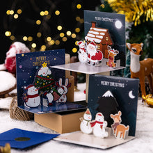 Load image into Gallery viewer, Christmas Three-dimensional Greeting Card Decorations Message Card Ornament Greeting Card Decor for Home Xmas New Year Gift Party