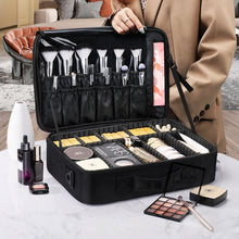 Load image into Gallery viewer, Large Capacity Makeup Bag Portable Outgoing Cosmetics and Skincare Storage Bag Partition Protective Cover