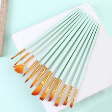 Load image into Gallery viewer, 12pcs/lot Different Size Artistic Painting Brush Set Fine Nylon Hair Paint Brush Watercolor Acrylic Oil Painting Brushes Drawing Art Supplies