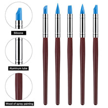 Load image into Gallery viewer, 5pcs/set Pottery Clay Soft Embossing Pen Sculpture Plastic Craft Texture Trimming Tools Painting Drawing Blank Brushes