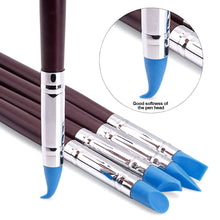 Load image into Gallery viewer, 5pcs/set Pottery Clay Soft Embossing Pen Sculpture Plastic Craft Texture Trimming Tools Painting Drawing Blank Brushes