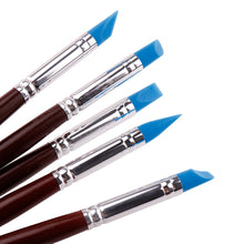 Load image into Gallery viewer, 5pcs/set Pottery Clay Soft Embossing Pen Sculpture Plastic Craft Texture Trimming Tools Painting Drawing Blank Brushes