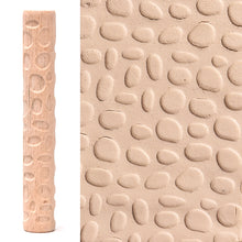 Load image into Gallery viewer, Wooden Texture Rolling Pin Ceramic Pottery Art Embossed Rod Flower Pattern Mud Embossing Rolling Stick DIY Clay Craft Tool