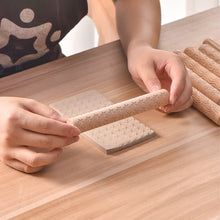 Load image into Gallery viewer, Wooden Texture Rolling Pin Ceramic Pottery Art Embossed Rod Flower Pattern Mud Embossing Rolling Stick DIY Clay Craft Tool