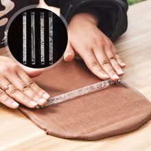 Load image into Gallery viewer, Acrylic Texture Rolling Pin Ceramic Pottery Art Embossed Rod Flower Pattern Mud Embossing Rolling Stick DIY Clay Craft Tool