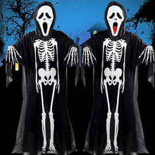 Load image into Gallery viewer, Halloween Scary Costume Grim Reaper Costume for Boys Kids Costume with Gloves Mask Masquerade Cosplay Party Props